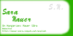 sara mauer business card